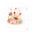 Little Popsy illustrated postcard celebrating Galentine's Day