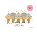 Little Popsy illustrated art print of the Rotterdam Cube Houses